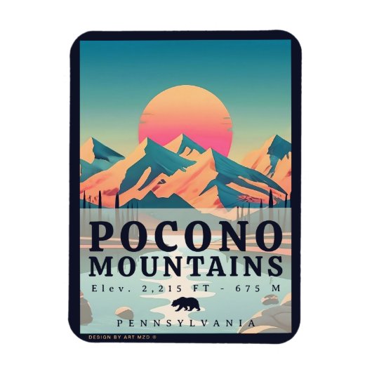 Pocono Mountains Pennsylvania  Souvenirs Magneet (Verticaal)