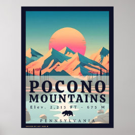 Pocono Mountains Pennsylvania  Souvenirs Poster