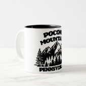Pocono Mountains Pennsylvania Tweekleurige Koffiemok (Voorkant links)
