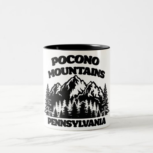 Pocono Mountains Pennsylvania Tweekleurige Koffiemok (Center)