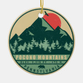 Pocono Mountains Pennsylvania Wandelzonsondergang Keramisch Ornament (Voorkant)