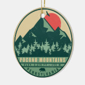 Pocono Mountains Pennsylvania Wandelzonsondergang Keramisch Ornament (Links)