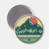 Pocono Mountains Pennsylvania Wandelzonsondergang Magneet (Voorkant / Achterkant)