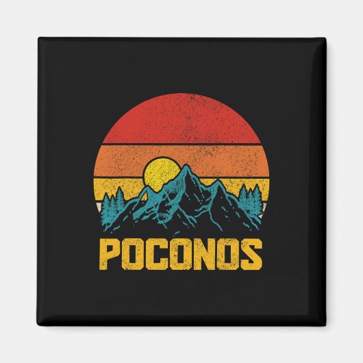 Pocono Mountains Poconos Pennsylvania Wandelen Vin Magneet (Voorkant)