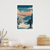 Pocono Mountains Ski Muur Kunstprint 1 Poster (Keuken)