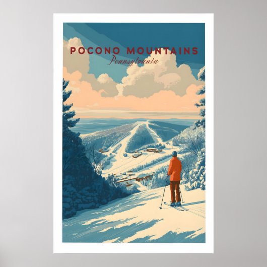 Pocono Mountains Ski Print 1 (Voorkant)