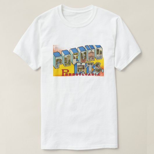 Pocono Mtns Faded T-Shirt (Design voorkant)
