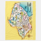  Pocono Mtns Vintage Map  Fleece Deken (Voorkant)