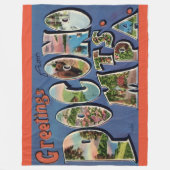 Pocono Mtns Vintage Postcard Fleece Deken (Voorkant)