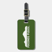 Poconos alsjeblieft bagagelabel (Voorkant verticaal)