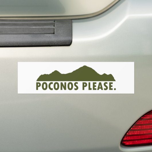 Poconos alsjeblieft bumpersticker (Op auto)