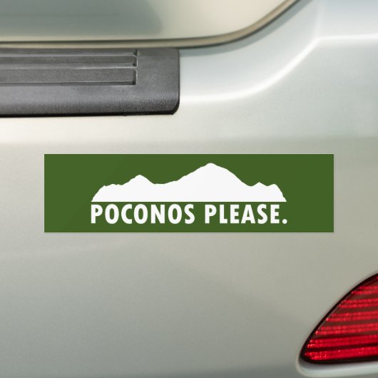 Poconos alsjeblieft bumpersticker (Op auto)