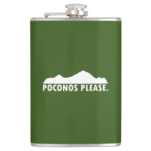 Poconos alsjeblieft heupfles (Voorkant)