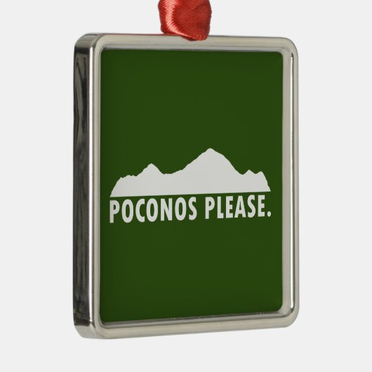 Poconos alsjeblieft metalen ornament (Rechts)