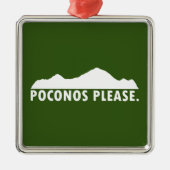 Poconos alsjeblieft metalen ornament (Voorkant)