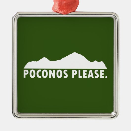 Poconos alsjeblieft metalen ornament (Voorkant)