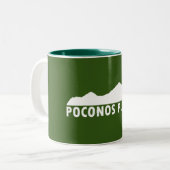 Poconos alsjeblieft tweekleurige koffiemok (Voorkant links)