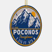 Poconos Mountains Pennsylvania Beer Hiking Sunset Keramisch Ornament (Rechts)