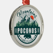 Poconos Mountains Pennsylvania Beer Hiking Sunset Metalen Ornament (Rechts)