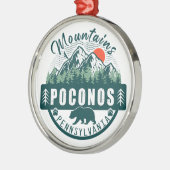 Poconos Mountains Pennsylvania Beer Hiking Sunset Metalen Ornament (Links)