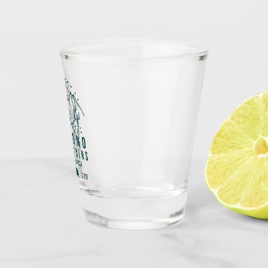 Poconos Mountains Pennsylvania Minimalistisch souv Shot Glas (Rechts)