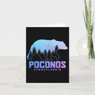 Poconos Pennsylvania Beer Wandelen Vintage Pocono Kaart