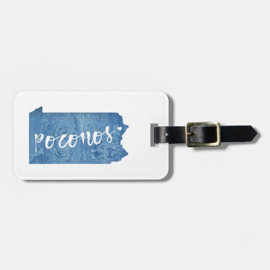 Poconos, Pennsylvania Houtnerf Bagagelabel (Voorkant horizontaal)