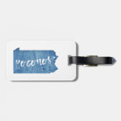 Poconos, Pennsylvania Houtnerf Bagagelabel (Achterkant horizontaal)