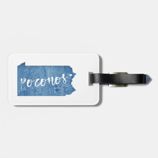 Poconos, Pennsylvania Houtnerf Bagagelabel (Achterkant horizontaal)