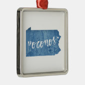 Poconos, Pennsylvania Metalen Ornament (Rechts)