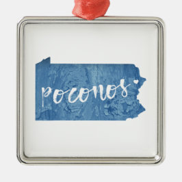 Poconos, Pennsylvania Metalen Ornament
