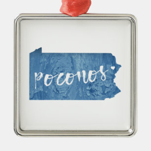 Poconos, Pennsylvania Metalen Ornament