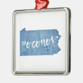 Poconos, Pennsylvania Metalen Ornament (Links)
