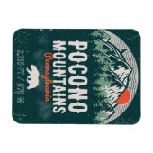 Poconos Pennsylvania PA Mountain Gift Retro Magneet (Horizontaal)