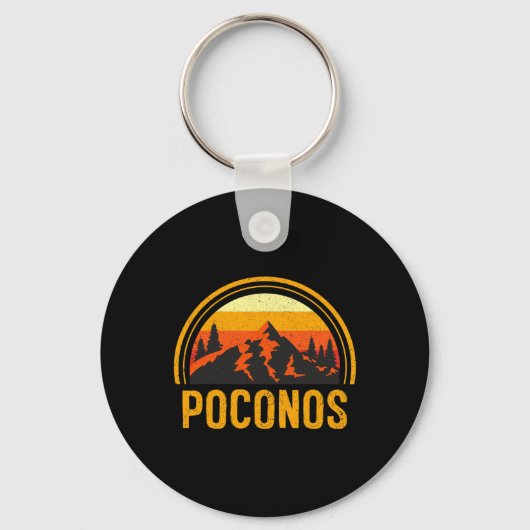 Poconos Pennsylvania Pa Mountains Hiking Souvenir  Sleutelhanger (Voorkant)