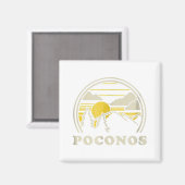 Poconos Pennsylvania PA T Shirt  Hiking Mou Magneet (Voorkant / Achterkant)