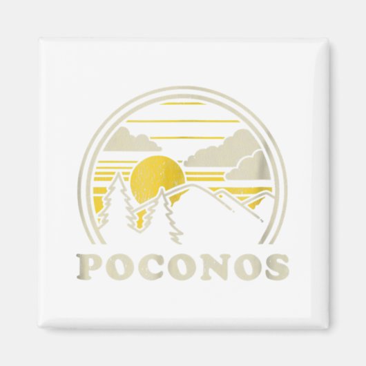Poconos Pennsylvania PA T Shirt  Hiking Mou Magneet (Voorkant)