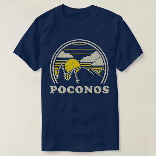 Poconos Pennsylvania PA  trekgebergte T-shirt (Design voorkant)
