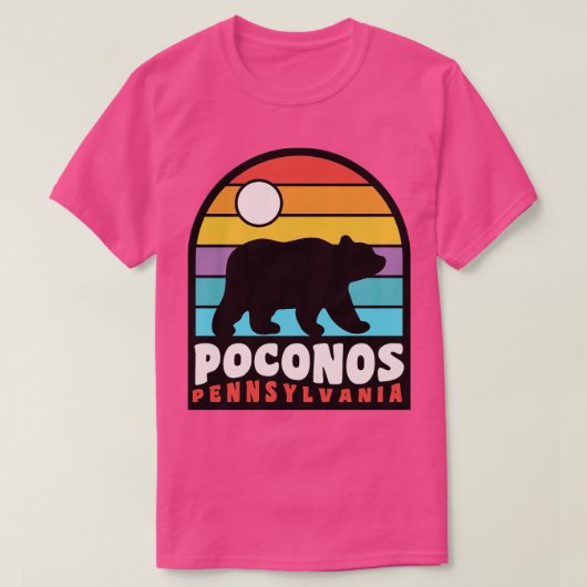 Poconos Pennsylvania Pocono Mountains Beer Badge T-shirt (Design voorkant)