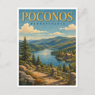 Poconos Pennsylvania Pocono Mountains GeoSaga Briefkaart