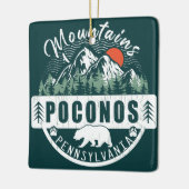 Poconos Pennsylvania - Retro  Souvenir Keramisch Ornament (Links)