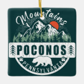 Poconos Pennsylvania - Retro  Souvenir Keramisch Ornament (Voorkant)