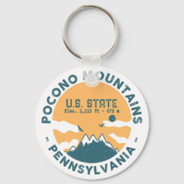 Poconos Pennsylvania - Retro  Souvenir Sleutelhanger