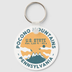Poconos Pennsylvania - Retro Souvenir Sleutelhanger