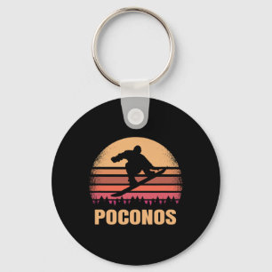 Poconos Pennsylvania Snowboarding Outdoor Sleutelhanger