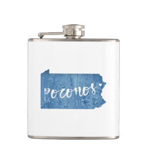 Poconos, Pennsylvania Wood Grain Heupfles