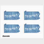 Poconos, Pennsylvania Wood Grain Rechthoekige Sticker (Vel)