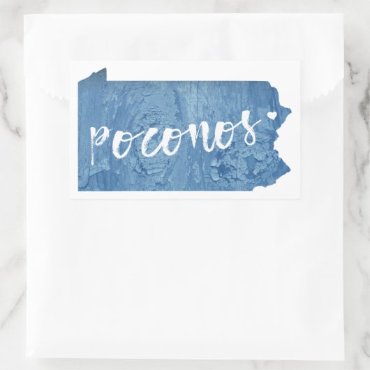 Poconos, Pennsylvania Wood Grain Rechthoekige Sticker (Tas)