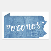 Poconos, Pennsylvania Wood Grain Rechthoekige Sticker (Voorkant)