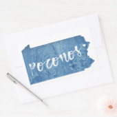 Poconos, Pennsylvania Wood Grain Rechthoekige Sticker (Envelop)